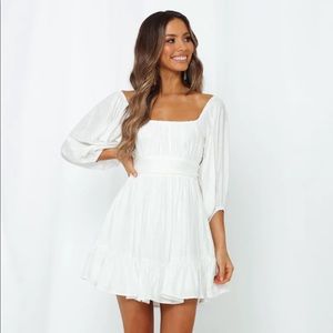 White hello molly dress